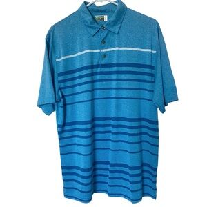 Ben Hogan Performance Short Sleeve Stripe Polo Golf Shirt L